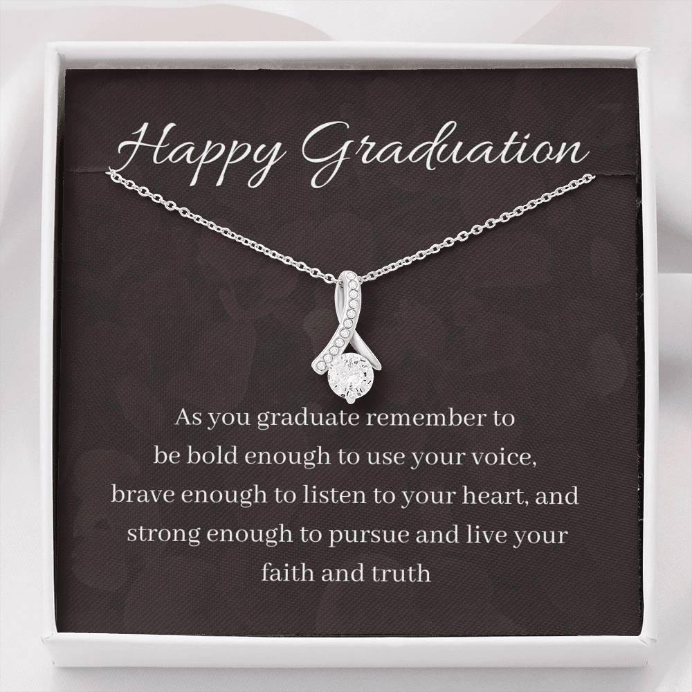 Bold, Strong, and Brave | Noor necklace as graduating gift with letter