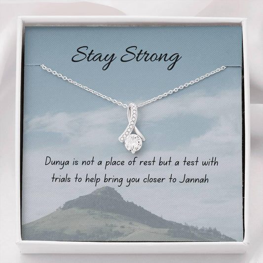 A Test | Noor necklace for loved one with message - MuslimwithMe