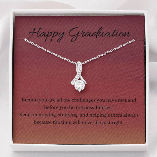 Never Right | Graduating necklace gift with letter card - MuslimwithMe