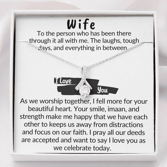 Gift for muslim wife with beautiful heart and imaan | necklace gift for wife in Islam - MuslimwithMe