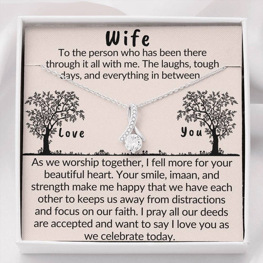 Gift for muslim wife with beautiful heart and imaan | necklace gift for wife in Islam - MuslimwithMe