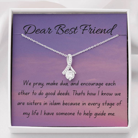 Deen Together| Noor Necklace for Friend with Message Card - MuslimwithMe