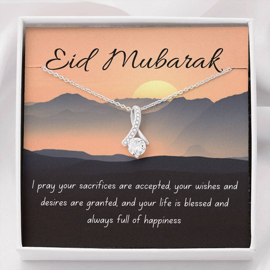Full of Happiness | Noor necklace for Eid with message - MuslimwithMe