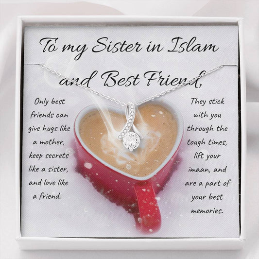 Only Friends | Noor Necklace for Friend with Message - MuslimwithMe