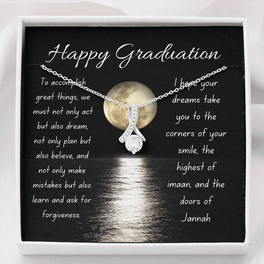 Corners of your smile | Noor necklace as graduating gift with letter - MuslimwithMe