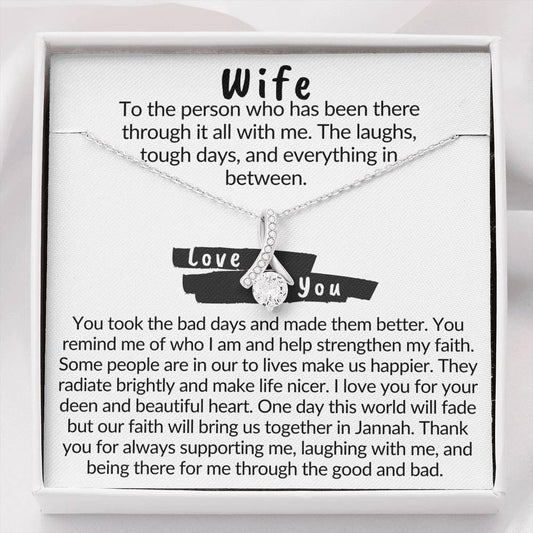 Wife | necklace with muslim quote about love and life - MuslimwithMe
