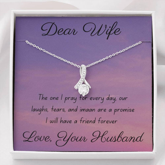Friend forever | Noor necklace for wife with Message Card - MuslimwithMe