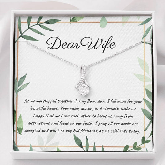 Beautiful Heart and Deen | Noor necklace for Eid with message - MuslimwithMe