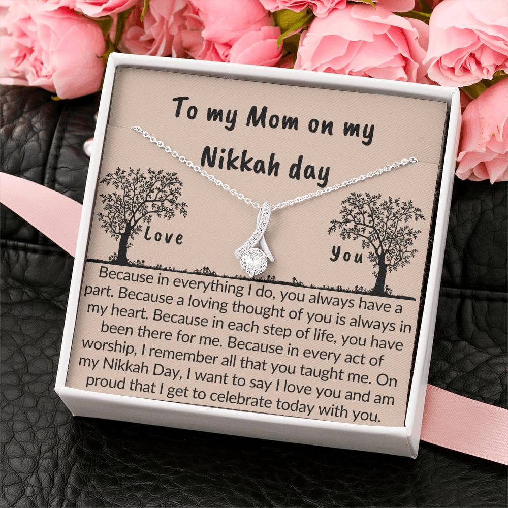 Nikkah gift for mom | Necklace gift for mom on my nikkah day, bridesmaid gift to mom