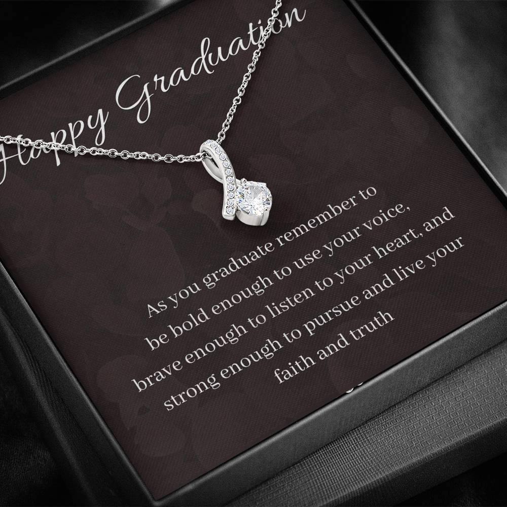 Bold, Strong, and Brave | Noor necklace as graduating gift with letter