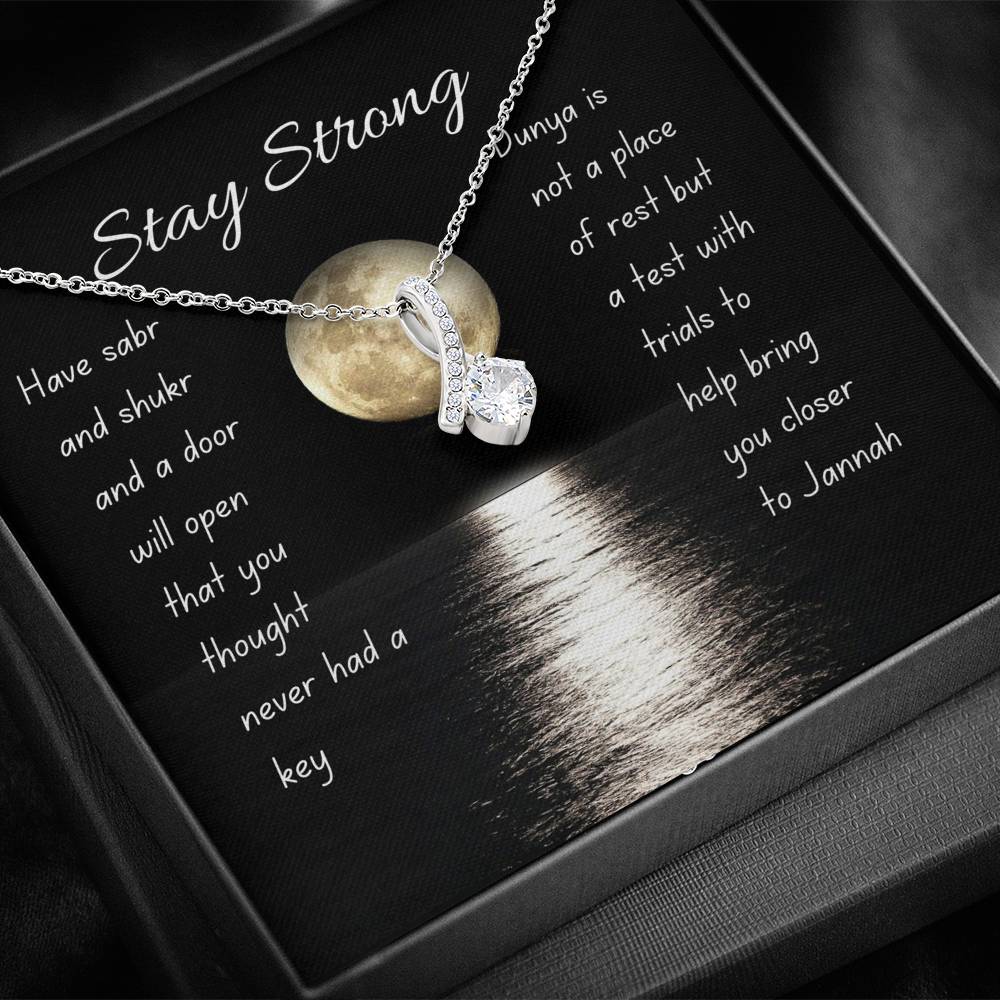 Sabr and Shukr | Noor necklace for loved one with message