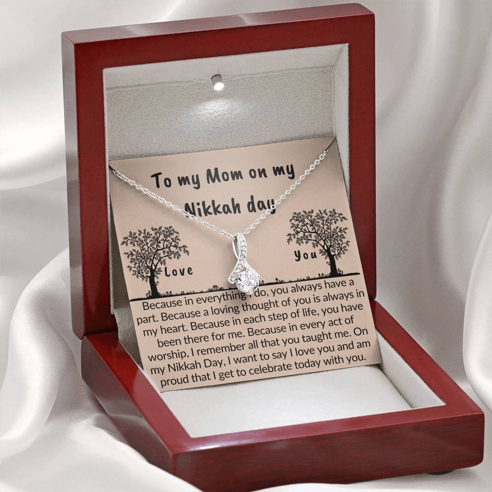 Nikkah gift for mom | Necklace gift for mom on my nikkah day, bridesmaid gift to mom