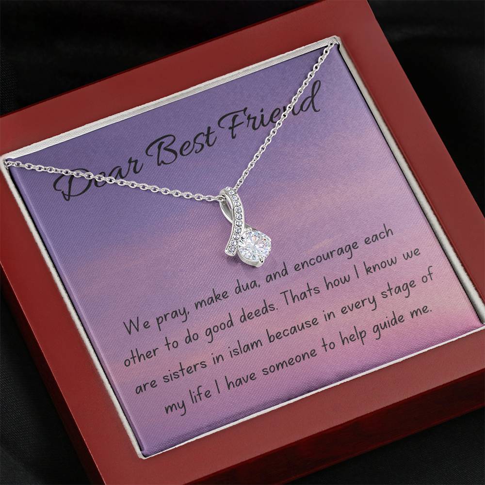 Deen Together| Noor Necklace for Friend with Message Card