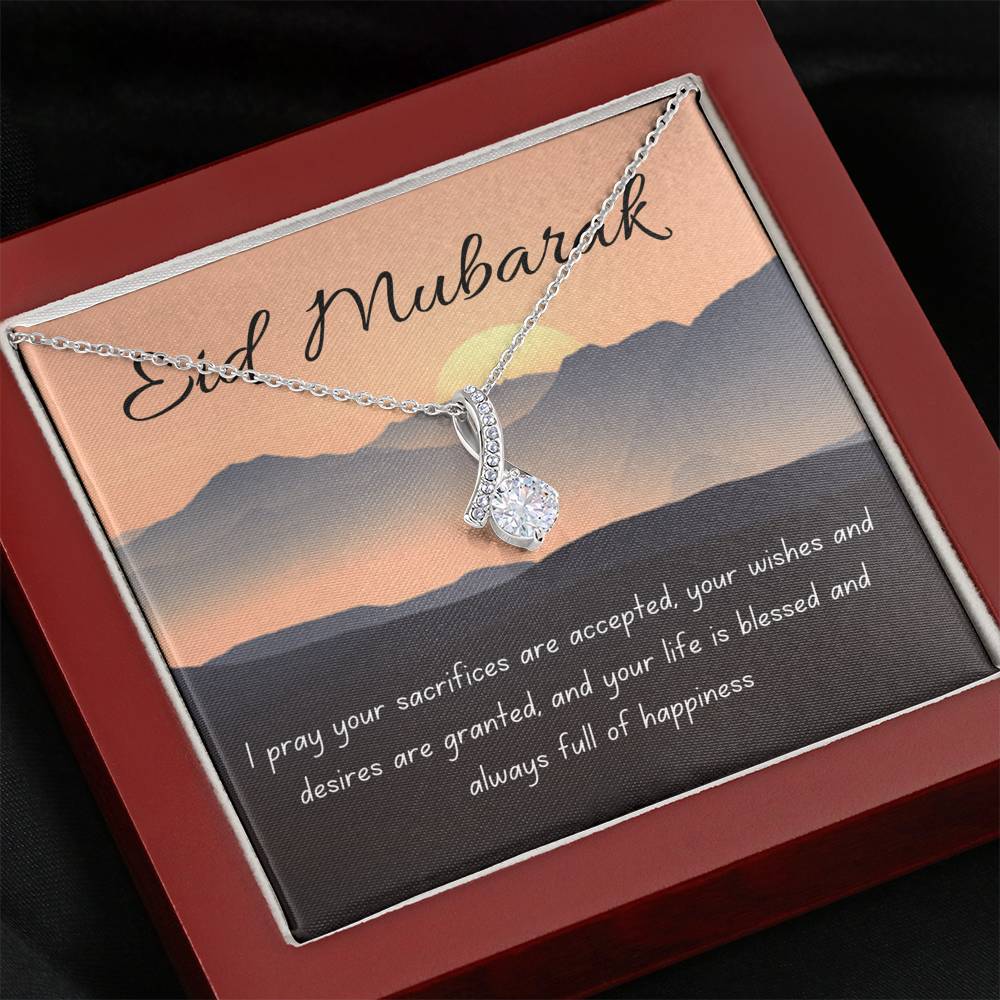 Full of Happiness | Noor necklace for Eid with message