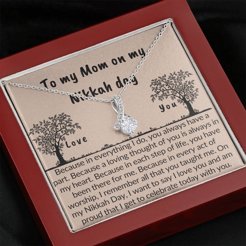 Nikkah gift for mom | Necklace gift for mom on my nikkah day, bridesmaid gift to mom