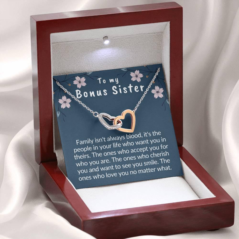Bonus sister gift, sister in law gift, sister of the groom, wedding gift, bridesmaid, bridal shower, thank you, best friend necklace, I love you