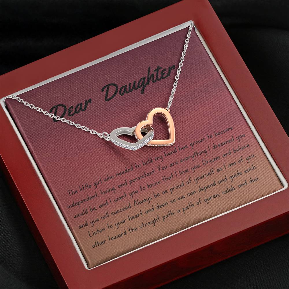 Faith and Guidance | Interlocking Qulub necklace for daughter with message card