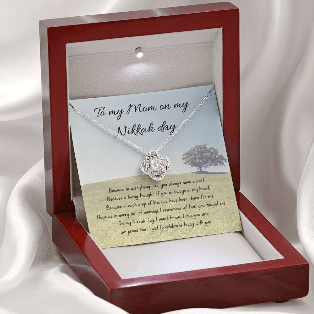 I love You | Quwa Knot Necklace as Nikkah gift with Message Card