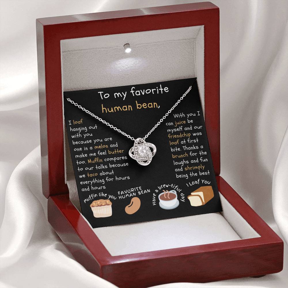 Shrimply the Best | Necklace Gift for Favorite Human Bean with Message card