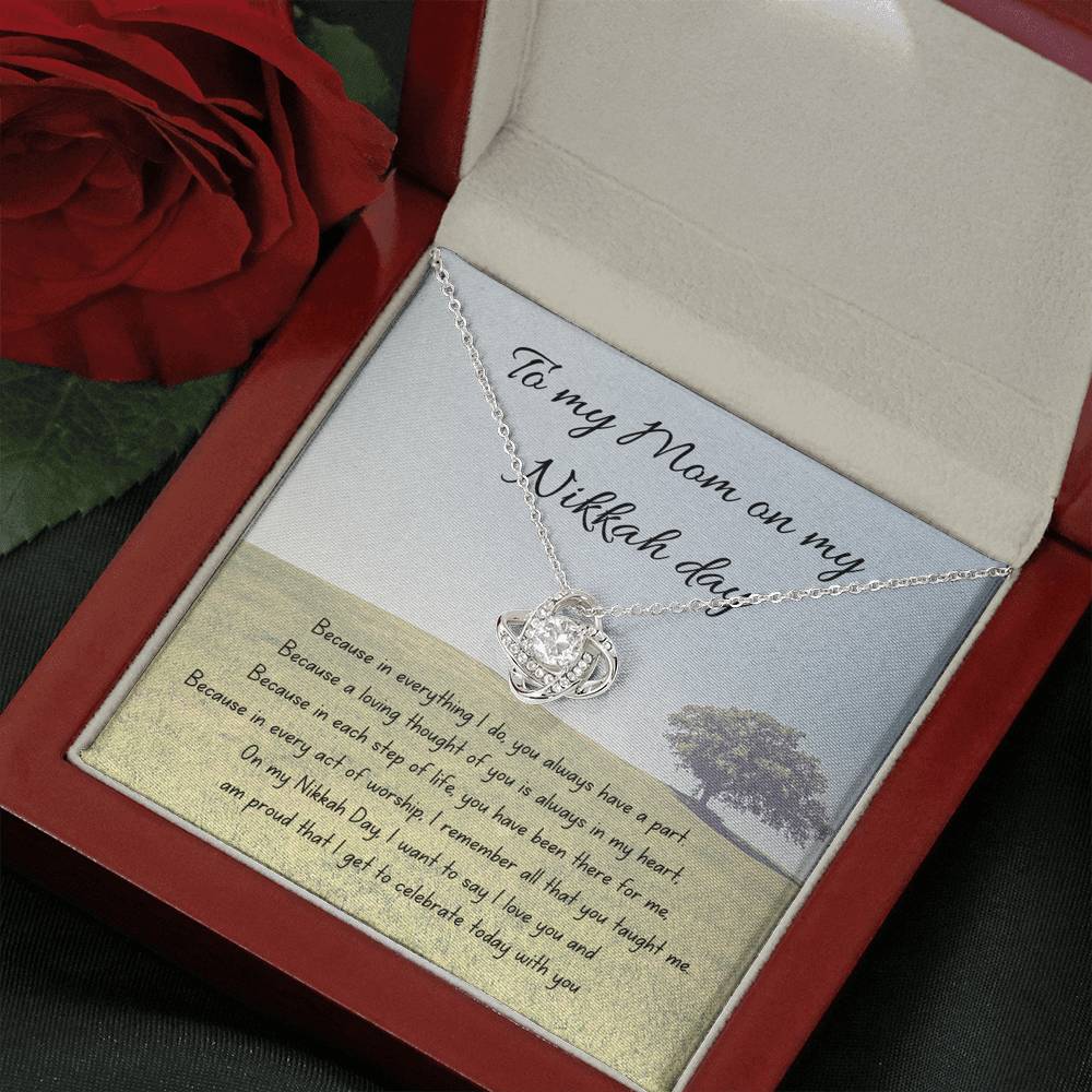 I love You | Quwa Knot Necklace as Nikkah gift with Message Card
