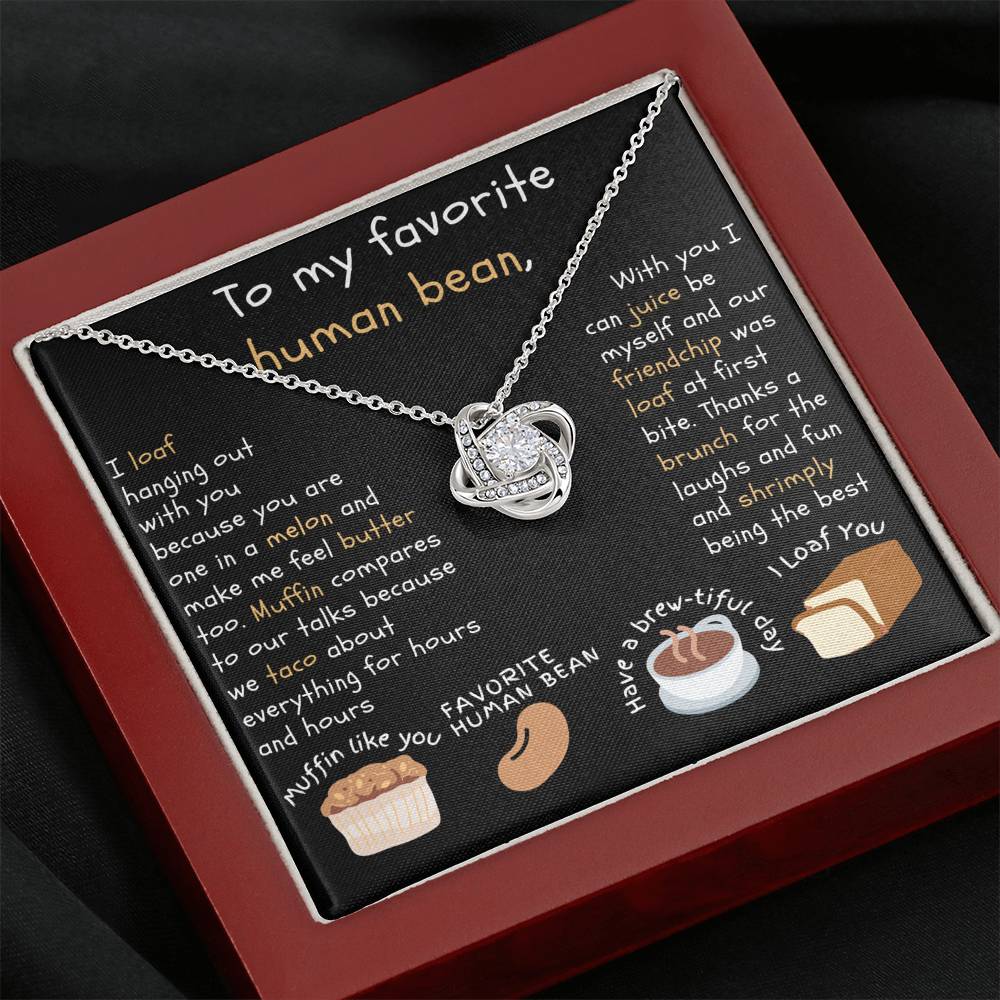 Shrimply the Best | Necklace Gift for Favorite Human Bean with Message card