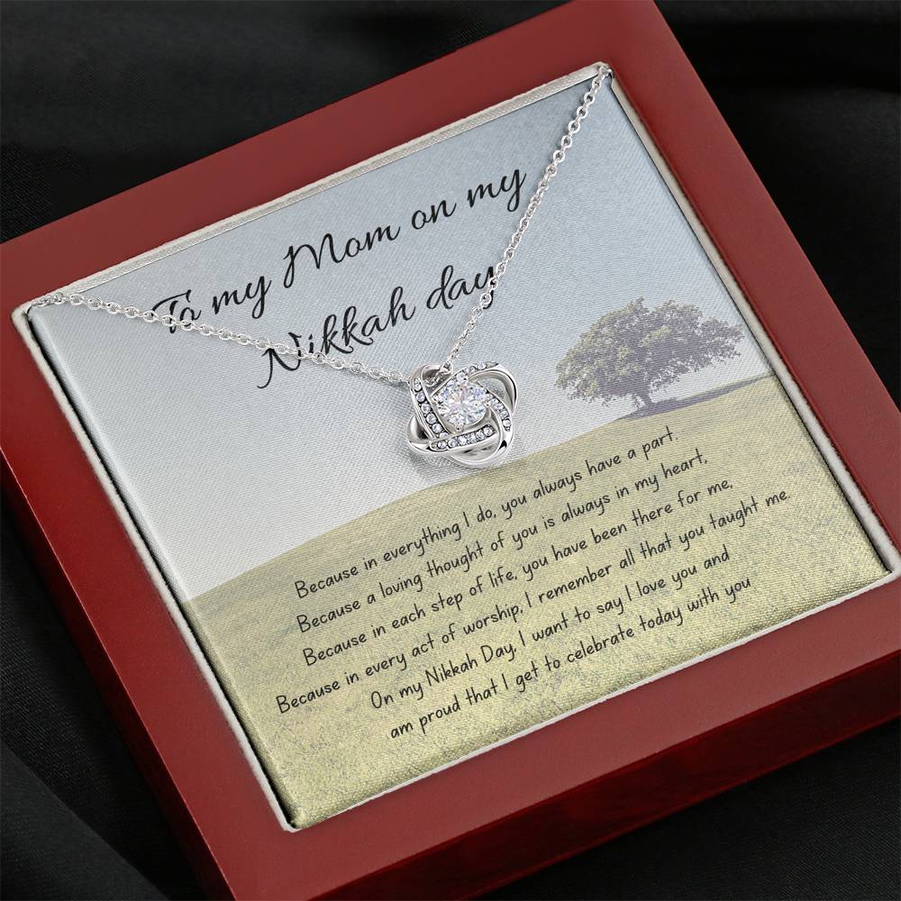 I love You | Quwa Knot Necklace as Nikkah gift with Message Card